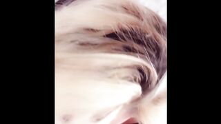 Cheating Wife gives Blowjob + Swallows Cum on Snapchat.
