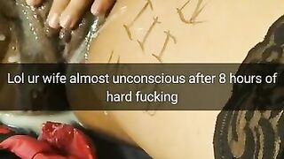 My Wife after Gangbang with Dripping Cum Pussy get Pregnant for sure [cuckold. Snapchat]