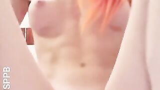 Redhead Cutie Fucks Tight Ass in the Bathtub and Anal Cum Cream Teen