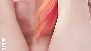 Redhead Cutie Fucks Tight Ass in the Bathtub and Anal Cum Cream Teen