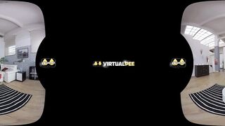 Amanda Estela is caught peeing her pants in virtual reality