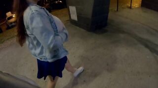 Teen Babe Flashes in Public Mall