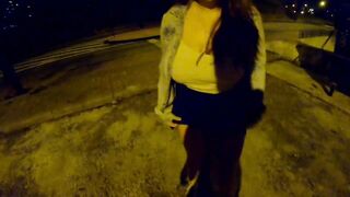 Teen Babe Flashes in Public Mall