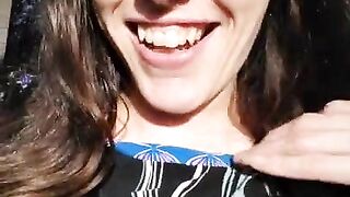 Pinkmoonlust Public Flashes ONE NIPPLE in a very Bad Place while Talking Nervously & looking Scared