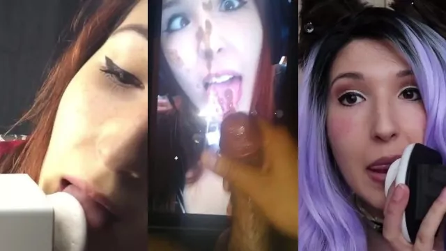 Look video ASMR Youtuber Seafoam Kitten Gets Fed a Cumshot Tribute! at porn site ...