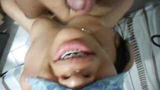 REAL COUPLE let's Fuck in our House and I Cum on her Face