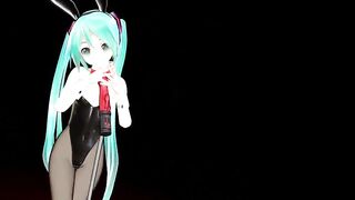 mmd hatsune miku cosplay conejitos playboy dancing apple pie by piconano femto