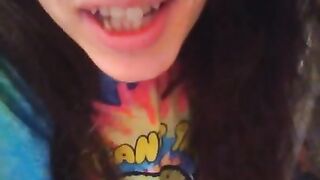 PinkMoonLust Pees on her Tampon String Peeing Urine Piss Fetish Hairy Girl Sits on Dirty Toilet