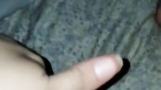 Girl Fingering her Sticky Pussy and Playing with her Cum