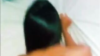 Thick Brazilian Native Teen Practicing new Ass Plug and Fucking Big Cock Raw Vertical POV