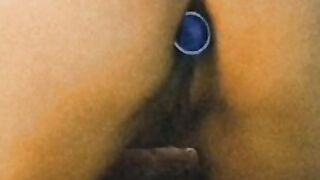 Thick Brazilian Native Teen Practicing new Ass Plug and Fucking Big Cock Raw Vertical POV