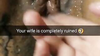 My Wife after Gangbang Lies with Filled with Cum Ruined Fertile Pussy [cuckold. Snapchat]