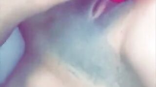 Pretty Hot Babe Masturbate Teasing with Red Dildo - Snapchat Pussy