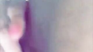 Pretty Hot Babe Masturbate Teasing with Red Dildo - Snapchat Pussy