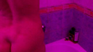 Eva Latex in Shower after Hot Sex Mature MILF Wet Tits Pussy Spray Bathroom Fetish Solo Kink