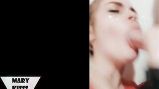 Snapchat Selfie Blowjob and Sucking Balls with Lot of Cum in my Mouth, Mary Kisss