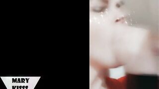 Snapchat Selfie Blowjob and Sucking Balls with Lot of Cum in my Mouth, Mary Kisss