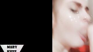 Snapchat Selfie Blowjob and Sucking Balls with Lot of Cum in my Mouth, Mary Kisss