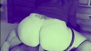 Fat Ass Wife Sheer Black Leggings