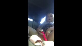 Caught Blonde PAWG Teen Cumming in the Car - Public Voyer - Effygracecams