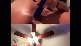 EBONY THOT PLAYS WITH HER TOYS ON RAPPER SWAG HOLLYWOOD INSTAGRAM LIVE