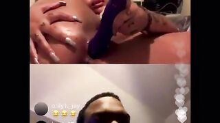 EBONY THOT PLAYS WITH HER TOYS ON RAPPER SWAG HOLLYWOOD INSTAGRAM LIVE