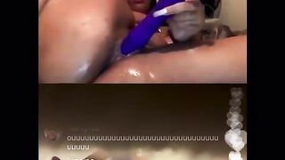 EBONY THOT PLAYS WITH HER TOYS ON RAPPER SWAG HOLLYWOOD INSTAGRAM LIVE