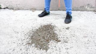 Pissing in a Secluded Place Teen Girl with a Big Booty