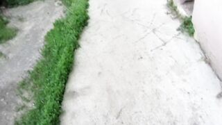 Pissing in a Secluded Place Teen Girl with a Big Booty