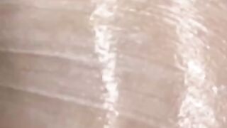 Yogurt on Ass! Tattooed Girl Rubs her Booty