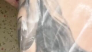 Yogurt on Ass! Tattooed Girl Rubs her Booty