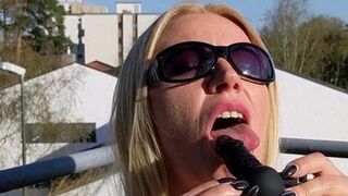 Penis gag, first try, bdsm