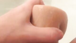 Fucking my Tight Pussy with Big Cock Dildo