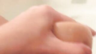 Fucking my Tight Pussy with Big Cock Dildo