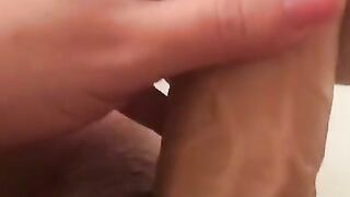 Fucking my Tight Pussy with Big Cock Dildo