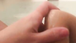 Fucking my Tight Pussy with Big Cock Dildo