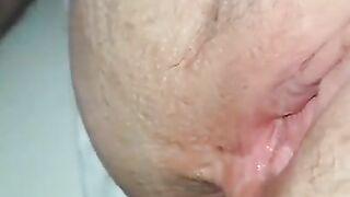 Granny's pussy fucked close up