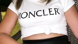 Arab wife Samira masturbates and fingers in public