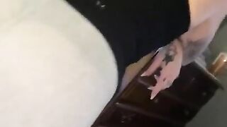 Pussy so Wet you can see it through her Pants