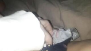 Squirting all over Stepsisters Panties before Bed