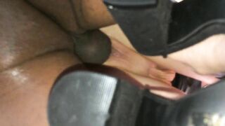 British chav escort housewife has deep interracial BBC fuck
