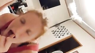 Amazing Deepthroat with Feet in Veiw Throatpie Pt.2