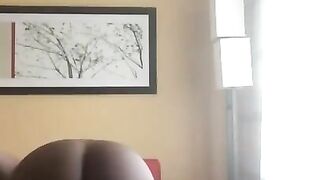 Slim Chocolate Ebony Playing with her Pussy and Spreads her Ass for the Camera