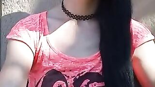 Ciggy in yard public sfw smoking milf