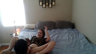 tutor eats teen pussy after studying