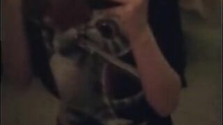 Masturbating my pussy in front of the mirror after school