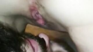 BBC breeding hubby cleans up the creampie