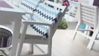 Flashing tits and topless Dare in a crowded public restaurant