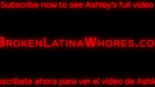 Pint Sized Teen Whore Ashley Struggles With A Big Dick
