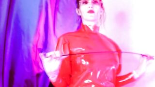 Kink Hot Fetish Milf Domina Eva Femdom Goddess Red Latex High Heels Solo BDSM Mature Mistress